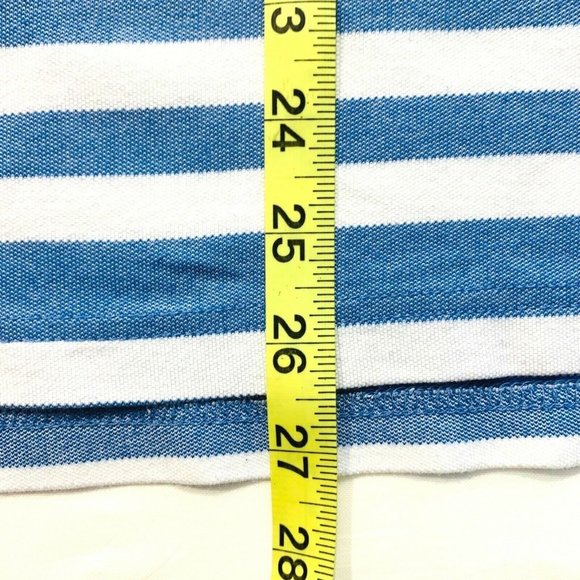 IZOD Advantage Performance Polo T-Shirt Stretch Short Sleeve Stripe Blue White M - Picture 11 of 12